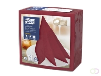 Dinerservet Tork Linstyle Premium 1/4 vouw 1-laags 390x390mm 50 vel bordeaux 478885