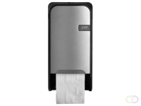 Toiletpapierdispenser Quartzline Q1 systeemrol duo zilver 441091