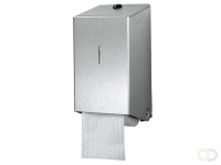 Toiletpapierdispenser Euro Products systeemrol duo zilver 438001