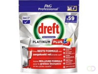 Dreft vaatwasmiddel Platinum Plus Lemon, pak van 59 capsules