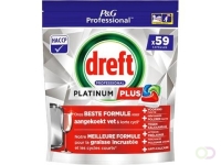Dreft vaatwasmiddel Platinum Plus Regular, pak van 59 capsules
