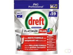 Dreft vaatwasmiddel Platinum Plus Regular, pak van 59 capsules