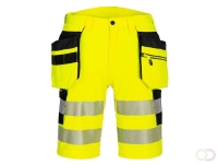 DX4 Hi-Vis korte broek met holsterzakken maat 46, Yellow/Black