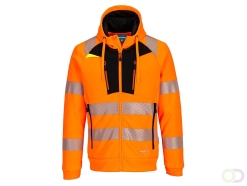 DX4 Hi-Vis Sweatshirt met rits maat 4XL, Orange/Black