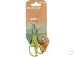 Econovo schaar, 15 cm, groen, op blister