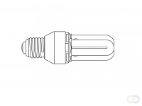 Energie spaararlamp 20 Watt, fitting  E27, 2700 K