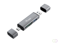 Equip 245460 geheugenkaartlezer USB 3.2 Gen 1 (3.1 Gen 1) Type-A/Type-C Grijs (245460)