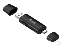 Equip 245462 geheugenkaartlezer USB 3.2 Gen 1 (3.1 Gen 1) Type-A/Type-C Zwart (245462)