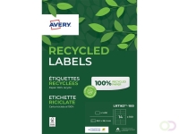 Etiket Avery LR7163-100 99.1x38.1mm recycled wit 1400 stuks