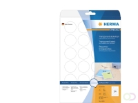 Etiket HERMA 4686 40mm rond transparant 600stuks