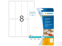 Etiketten voor verzendingsaanwijzingen / waarschuwingen, A4, 50 x 142 mm, wit, p