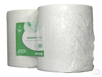 Toiletpapier Euro Products P4 jumbo groot recycled 2-laags 380m wit 240238
