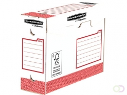 Fellowes Basic Heavy Duty A4+ transfer archiefdoos 100mm - rood (20pk)