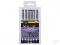 Sakura Fineliner Pigma, zwart, 6 stuks