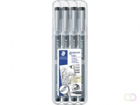 Staedtler fineliner Pigment Liner opstelbare box met 4 stuks (0,1 - 0,3 - 0,5 en 0,7 mm)