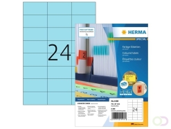 Etiket HERMA 4408 70x37mm blauw 2400 stuks
