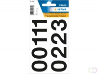 Getallen 33 mm 0-9 watervast folie zwart 2 vel