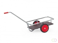 Handtrekwagen 6091 V - verzinkt, Laadvlak van watervast multiplex