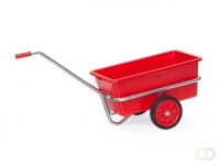 Handtrekwagen 6101 - verzinkt, Met rode kunststof bak 90 ltr.