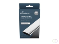 MediaRange External USB Type-C® solid state drive, 240GB, silver