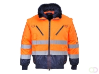 Hi-Vis 3-in-1 Pilotjack maat 4XL, Orange/Navy