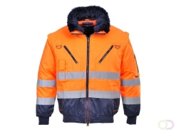 Hi-Vis 3-in-1 Pilotjack maat 4XL, Orange/Navy