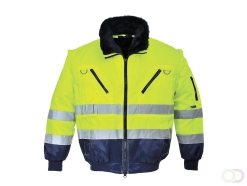 Hi-Vis 3-in-1 Pilotjack maat 4XL, Yellow/Navy