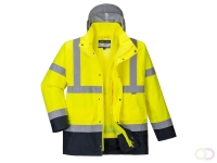 Hi-Vis 4-in-1 Contrast Traffic Jack maat L, Yellow/Navy