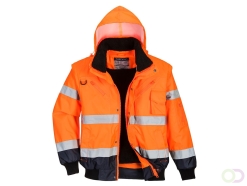 Hi-Vis 3-in-1 Contrast Bomberjack maat 4XL, "Versatile and comfortable protection against all weather conditions. The detachable