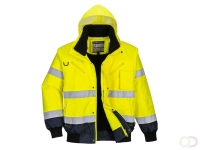 Hi-Vis 3-in-1 Contrast Bomberjack maat 4XL, "Versatile and comfortable protection against all weather conditions. The detachable