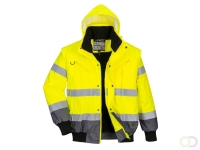 Hi-Vis 3-in-1 Contrast Bomberjack maat L, "Versatile and comfortable protection against all weather conditions. The detachable f