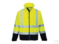 Hi-Vis contrast Softshell (3L) maat XL, Yellow/Navy