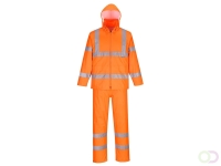 Hi-Vis Regenpak maat L, Orange