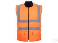 Hi-Vis Omkeerbare Bodywarmer maat Small, Orange