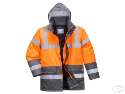 Hi-Vis Tweekleuren Parka maat L, Orange/Grey