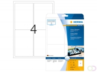 Hoogglans-etiketten, A4, 96 x 139,7 mm, wit, permanent hechtend