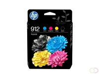 HP 912 4-pack originele inktcartridges, cyaan/magenta/geel (6ZC74AE)