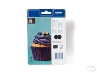 Brother LC123BKBP2 inktcartridge 2 stuk(s) Origineel Zwart (LC123BKBP2)