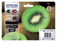 Inktcartridge Epson 202XL T02G74 zwart   3 kleuren   foto zwart