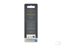 Inktpatroon Parker Quink uitwasbaar blauw blister à 10 stuks