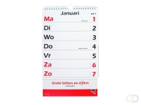 Kalender 2027 met grote letters en cijfers Quantore