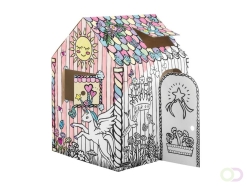 Kartonnen speelhuis XL Eenhoorn Bankers Box Play inkleurbaar