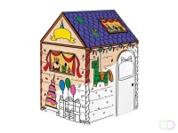 Kartonnen speelhuis XL Verjaardag Bankers Box Play inkleurbaar