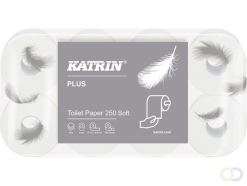 Katrin toiletpapier Plus hoogwit 3laags 250vel per rol, 8rollen