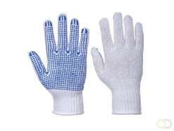 Klassieke Polka dot Handschoen maat L, White/Blue