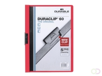 Klemmap Durable Duraclip A4 6mm 60 vellen rood