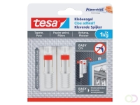 Klevende spijker tesa® behang en pleisterwerk 1kg verstelbaar wit 2 stuks