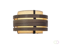 Lampenkap Nextime Beam 25 cm hout walnoot zwart