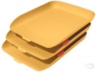 Leitz Cosy brievenbakje, geel, set van 3 stuks