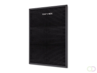 Letterbord Zwart 60 x 80 cm met Zwarte Lijst
